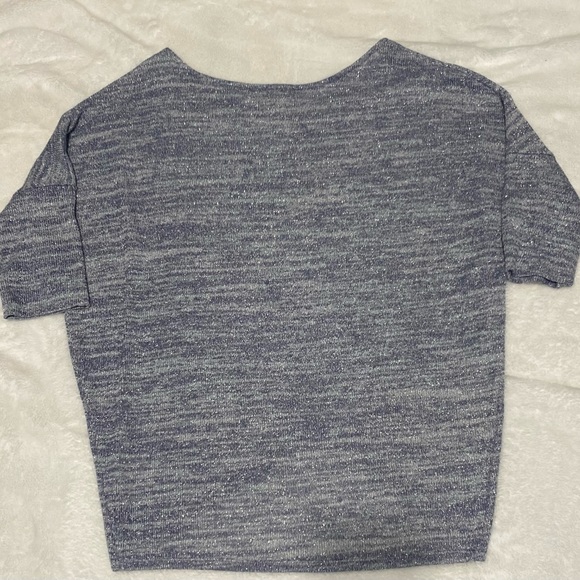 White House Black Market Sweater Blue with Silver Flecks Size Small - Picture 6 of 13